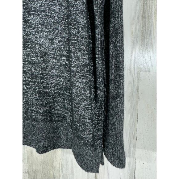 Gap Sweater Size Medium Marled Dark Gray‎ Cowl Neck Stretchy Ribbed Trim - Picture 8 of 8
